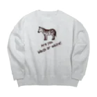 キッズモード某の黒でも白でもなく Big Crew Neck Sweatshirt