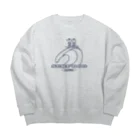 ゆるふわんにゃんのリノメレSURF DOGブルーライン Big Crew Neck Sweatshirt