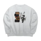 うめぼしととまととごはん。の繋ぐ音と手話と山と大島紬と。 Big Crew Neck Sweatshirt