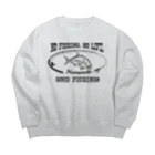 猫と釣り人のカンパチ_8K Big Crew Neck Sweatshirt