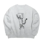 neconos Goodsのふくろねこ（ねこかもいぬかも） Big Crew Neck Sweatshirt