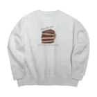 kiki25の子グマとチョコレートケーキ Big Crew Neck Sweatshirt