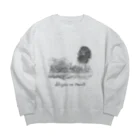 Too fool campers Shop!のSHIZENnoMORI02(黒文字) Big Crew Neck Sweatshirt