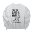 BeachBunnyのうさぎとねこ　ラグビーが好きなキミが好き Big Crew Neck Sweatshirt