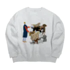 e r i k u r i nのおおさんぽ Big Crew Neck Sweatshirt