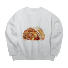 はちわれきじとらぴーちゃんずのパン気分デニッシュさん Big Crew Neck Sweatshirt