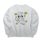 Lazy me time のparty cat (=^x^=) Big Crew Neck Sweatshirt