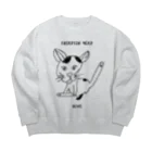 しゃけぶり店の動物病院看板猫　骸骨顔おちくんver2 Big Crew Neck Sweatshirt