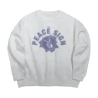 Peace Sign!のTHE PEACE SIGN college logo Big Crew Neck Sweatshirt