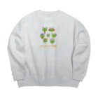 🐸かえるさんと仲間たち🐸のかえるさんの家族 Big Crew Neck Sweatshirt