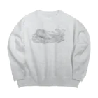 ariariartの世界でもっとも孤独なクジラとラジオ【チャリティー】 Big Crew Neck Sweatshirt