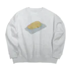 イエネコのビニールの下でごめん寝する茶トラ猫 Big Crew Neck Sweatshirt