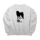 bow and arrow のパグ犬 Big Crew Neck Sweatshirt