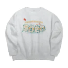 ちぃ＠アホかわイラストレーターのあたたかい毎日（RETRO-1カラー版） Big Crew Neck Sweatshirt