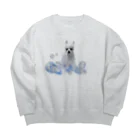 角刈りの犬の角刈りの犬　くものうえver Big Crew Neck Sweatshirt