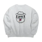 金剛力ぷりすけ像のブルーアイズ女スパイ田中ことこ Big Crew Neck Sweatshirt