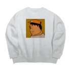 金剛力ぷりすけ像の横顔ワークキャップ田中ことこ Big Crew Neck Sweatshirt