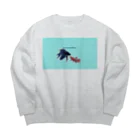 ♡BE HAPPY♡の恋する魚たち Big Crew Neck Sweatshirt