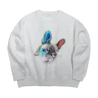 フレンチブルドッグのミリオンのフレンチブルドッグのミリオン Big Crew Neck Sweatshirt