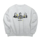 ビールとアート TM-3 Designの偉人 × BEER（ロマン派の音楽家）黒線画 Big Crew Neck Sweatshirt