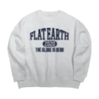 Mappila SHOPのカレッジ風(ネイビー)　フラットアース FLATEARTH Big Crew Neck Sweatshirt