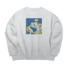 猫のきぬくんのお店の僕と猫 Big Crew Neck Sweatshirt