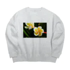 kamakiri3のFlower of the Heart　プルメリア Big Crew Neck Sweatshirt