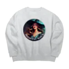 islandmoon13の美魔女　これぞリアル美魔女です！ Big Crew Neck Sweatshirt