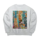 soramame1119の森の中の世界 Big Crew Neck Sweatshirt