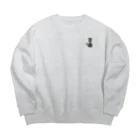 のあとバロン🐾のミニチュアシュナウザー  ブラック Big Crew Neck Sweatshirt