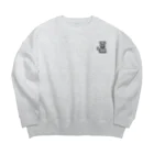 のあとバロン🐾のミニチュアシュナウザー  ホワイト Big Crew Neck Sweatshirt