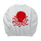 たここ（octopus）のたここ Big Crew Neck Sweatshirt