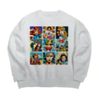 UNchan(あんちゃん)    ★unlimited★のアングロ・サクソンのみなさんのおかげです Big Crew Neck Sweatshirt