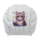 Stellaのアメショーのメイちゃん　キュート猫シリーズ Big Crew Neck Sweatshirt