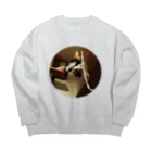 jenjenの強面のねこ　チビゴン　その1 Big Crew Neck Sweatshirt