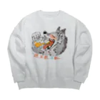 タタナ幻獣館の週末飲酒獣 Big Crew Neck Sweatshirt