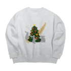 Rabbitflowerのうさのクリスマス Big Crew Neck Sweatshirt