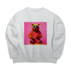 さとうさしみ。のメガネっクマ⑤ Big Crew Neck Sweatshirt