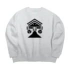 QUQU_WORKSの雑面 蘇利古デザイン 雅楽 能楽 ブラック Big Crew Neck Sweatshirt