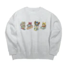 猫のきぬくんのお店のれおまるくん一家　雪山ツアー Big Crew Neck Sweatshirt