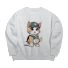 seeeeeの猫ゴルファー2 Big Crew Neck Sweatshirt