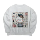 　  　✤ れもん＆ルイ✤の🌸お買い物　くまちゃん Big Crew Neck Sweatshirt