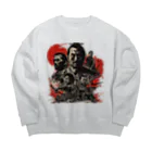 MistyStarkの侍 Big Crew Neck Sweatshirt