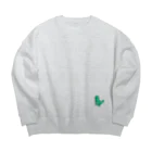 ピーマンたべたい。のぽかーんざうるす Big Crew Neck Sweatshirt