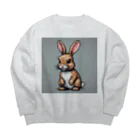 miyasaku102のドット絵ウサギ Big Crew Neck Sweatshirt