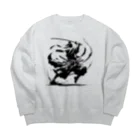 Sunlit HorizonのA lonely SAMURAI Big Crew Neck Sweatshirt