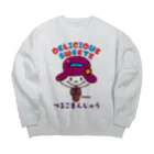 ドレメヒロコのつるこまんじゅう Big Crew Neck Sweatshirt