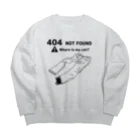 ぺんぎん24の見つかりません(ブラック) Big Crew Neck Sweatshirt