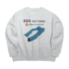 ぺんぎん24の見つかりません(カラー) Big Crew Neck Sweatshirt