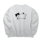 とつこまのお店屋さんの虚無猫（寝転び）（線画） Big Crew Neck Sweatshirt